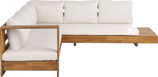 Hörnsoffa Beliani Marettimo Light wood\|\|White