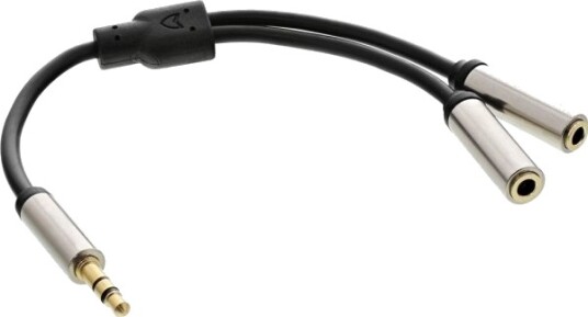 Inline S 99250 3.5Mm Hankjønn 2 X 3.5Mm Hunkjønn 0,15 M Svart Sølv