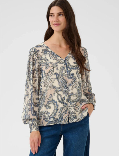 Cream Crbea Blouse   Multi/patterned   42