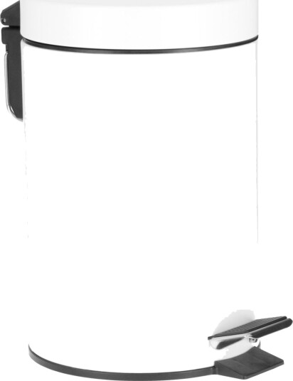 PULSIVA Hotell pedalbøtte Tropaz; 16.9x25.9 cm (ØxH); Hvit/Svart; Rund PULSIVA Hotell pedalbøtte Tropaz; 16.9x25.9 cm (ØxH); Hvit/Svart; Rund