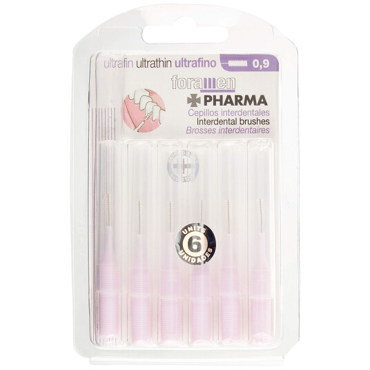 Mellomromsbørster Foramen Ultra Fin 0,9 mm. 6 pcs.