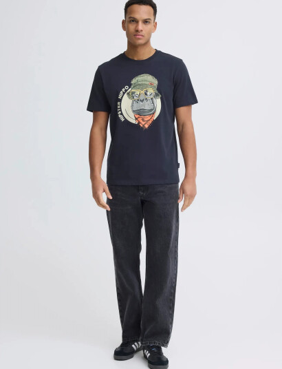 Blend Bhkurt Funny Graphic S/S Tee   Navy   L