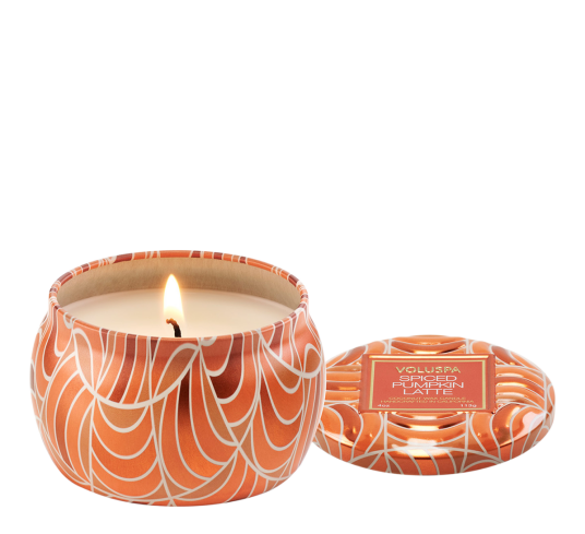 Voluspa Spiced Pumpkin Latte Mini Tin 25H Voluspa Spiced Pumpkin Latte Mini Tin 25H
