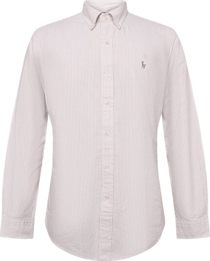 Polo Ralph Lauren Custom Fit Striped Oxford Shirt   6636S CLASSIC CAM   S