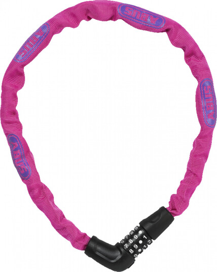 Sykkellås ABUS Steel-O-Chain 5805C/75 Pink