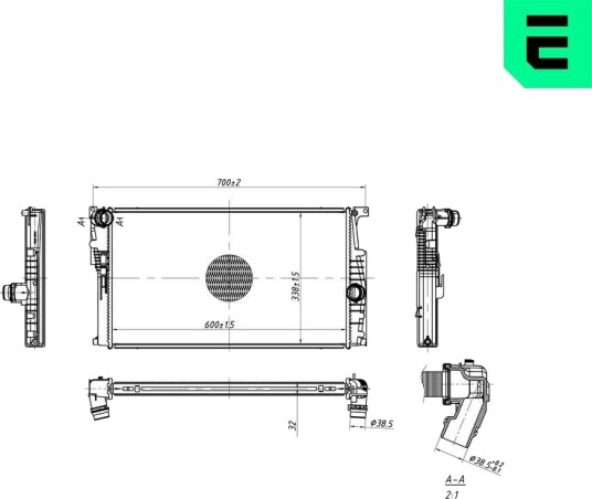 ERA 673389 Radiator motorkjøling