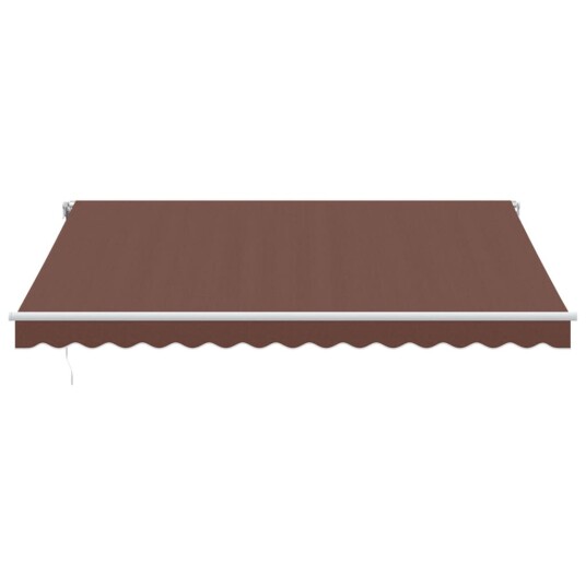 Manuell uttrekkbar markise brun 400x350 cm 3215387