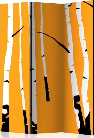 Romdeler Birches on the Orange Background - Artgeist sp. z o. o.