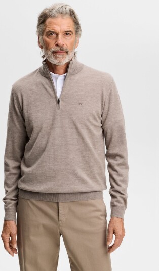 J. Lindeberg Kiyan Quarter Zip Sweater Beige L