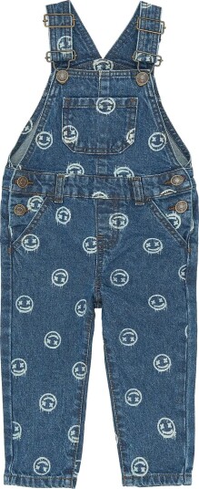 THE NEW SIBLINGS Tnstspero Denim Dungarees MEDIUM BLUE DENIM AOP 110