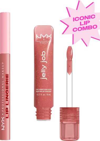 NYX PROFESSIONAL MAKEUP Jelly Deluxe Lip Combo 07 Cuff Me + 05 Honey I