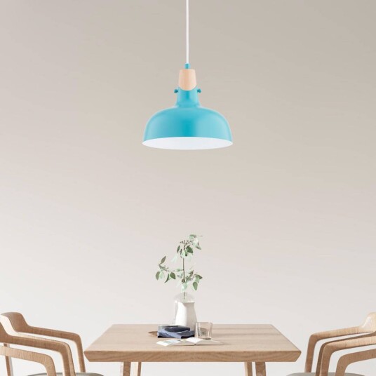Alfa Solo Gem pendellampe lyseblå Ø 23 cm metall Alfa Solo Gem pendellampe lyseblå Ø 23 cm metall