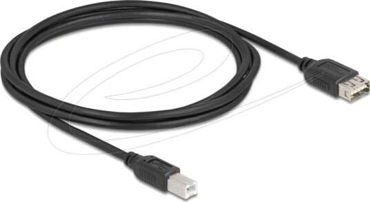 Delock Usb Kabel Usb Type B Hann Til Usb Hunn Reversibel Usb 2.0 2 M Easy Usb Svart