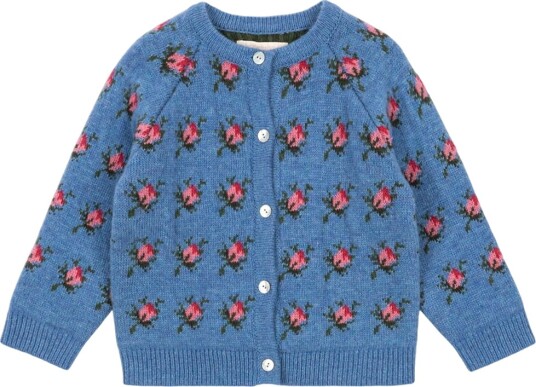 Konges Sløjd Cardigan Strikk Ull Under Rosie Skygge Konges Sløjd 9 10 år (134 140) Cardigan Blå Rosa