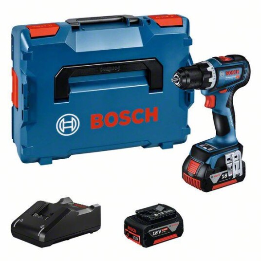 Bosch GSR 18V-90 C Skrutrekker med veske 5,0 Ah-batterier og ladere Maskiner Bosch GSR 18V-90 C Skrutrekker med veske 5,0 Ah-batterier og ladere Maskiner
