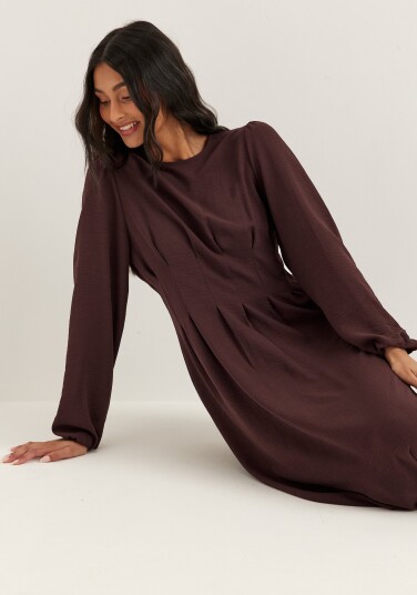 Bubbleroom Crepe Pleated Dress