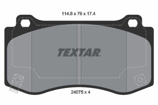 Bremseklosser TEXTAR 2407501 Bremseklosser TEXTAR 2407501