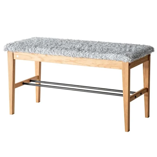 Oscarssons Möbel Cora Bench Lakkert eik/safeskinn look Lysegrå Oscarssons Möbel Cora Bench Lakkert eik/safeskinn look Lysegrå