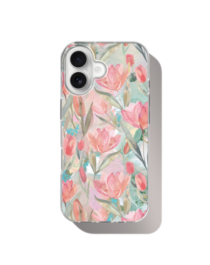 Ideal Of Sweden Clear MagSafe Case iPhone 16 Tulip Bloom