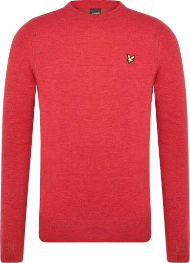 Lyle & Scott Lambswool Blend Crew Neck Jumper   GARNET MARL   M