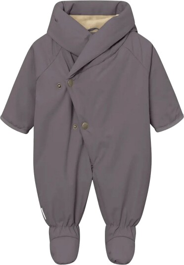 MINI A TURE Matfianna Fleece Lined Winter Pramsuit. Grs PLUM KITTEN 80