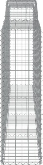 vidaXL Gabionkurver buede 5 stk 400x50x160/180 cm galvanisert jern