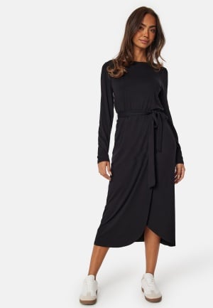 Happy Holly Soft Tie Dress Black 48/50