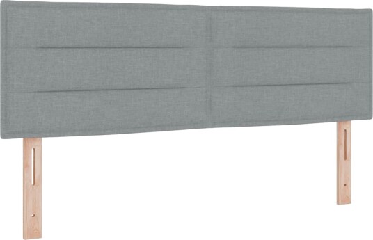  Box Spring Seng med Madrass Lysegrå 140x200 cm Tekstil