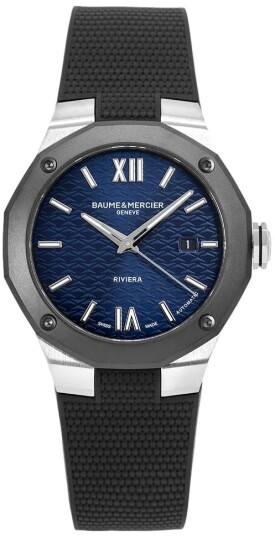 Baume & Mercier Herreklokke M0A10768 Blå/Gummi Ø42 mm