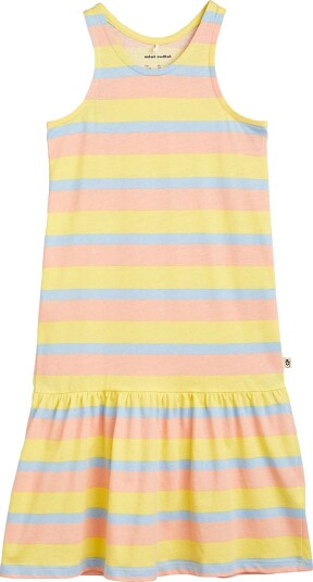 Mini Rodini Kjole Pastel Stripe Multi Mini Rodini 92/98 Kjole Blå Gul Rosa 92 98