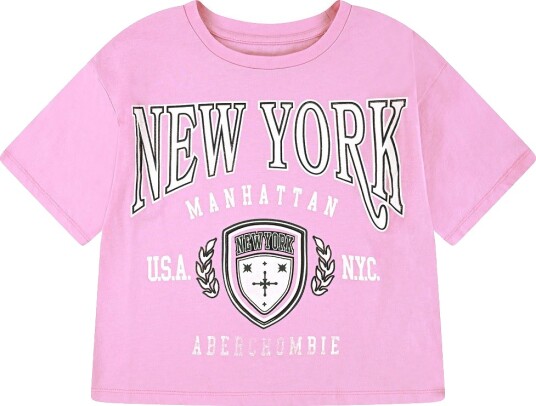 Abercrombie & Fitch T skjorte   Begonia Rosa   Abercrombie & Fitch   15 16 år 170 176   T skjorte