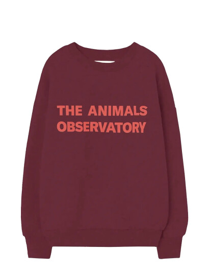 THE ANIMALS OBSERVATORY Browned Farnet Leo Sweatshirt Burgundy 6 Y THE ANIMALS OBSERVATORY Browned Farnet Leo Sweatshirt Burgundy 6 Y