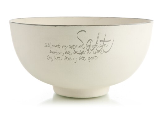 Madame® Bolle Ø20cm "Salt" krem/grå tekst