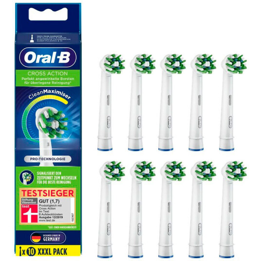 10 stk. Oral B CrossAction CleanMaximiser børstehoder