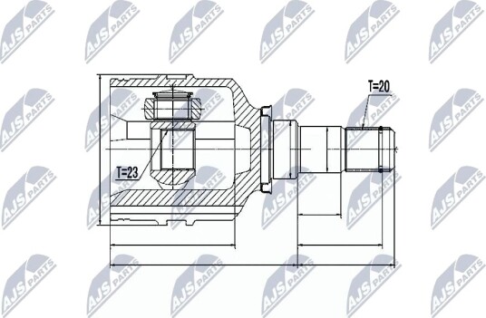 Nty Drivknute drivaksel NTY NPW TY 059