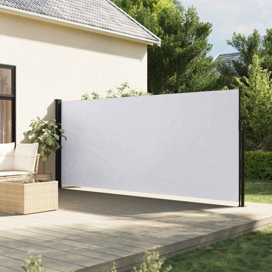 Uttrekkbar sidemarkise hvit 180x300 cm 4004346 Uttrekkbar sidemarkise hvit 180x300 cm 4004346