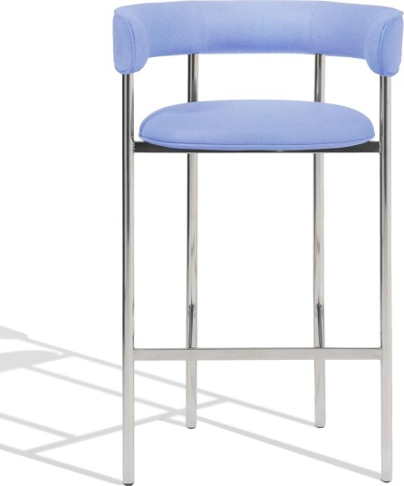 Møbel Copenhagen Font Barstol med Armlene 65 cm Divina 676/Polert Stålunderstell
