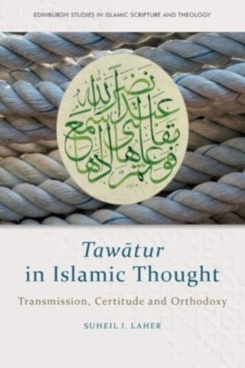 Taw?Tur in Islamic Thought Taw?Tur in Islamic Thought