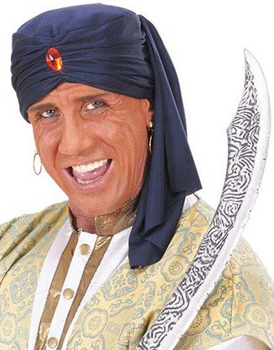 Ali Baba Turban med Rød Perle
