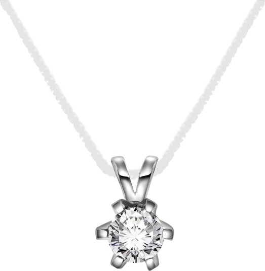 Vida By Pan Jewelry Vida diamantanheng i 585 hvitt gull 0,50 ct