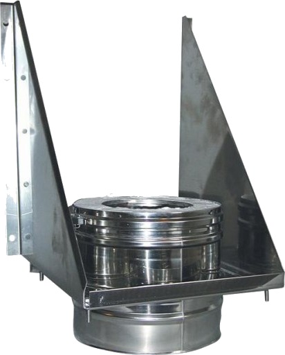 5" Metalbestos Multi50 veggstøtte silver 5 inch