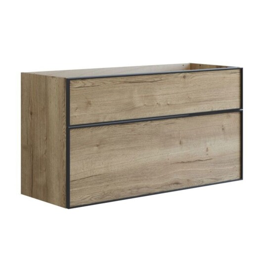 Dansani Inzo Alu-ramme Svart Underskap 2 Skuff Natur eik / 120cm Dansani Inzo Alu-ramme Svart Underskap 2 Skuff Natur eik / 120cm