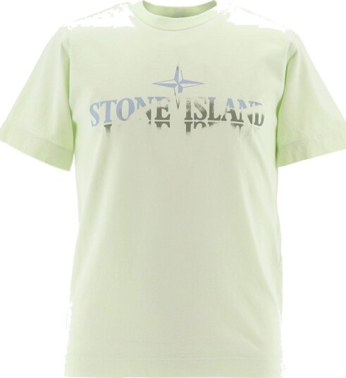 Stone Island T skjorte Klorofyll m. Trykk Stone Island 10 år 140 T skjorte Grønn