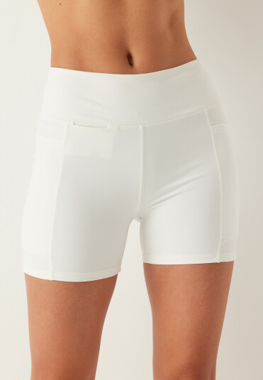 Bubbleroom Pocket Biker Shorts White XL