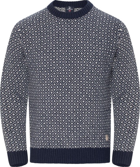 Gridarmor Men"s Heavy Knit Wool Sweater Navy Blazer L