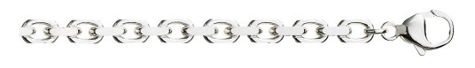 Anker armlenke i 925 rhodinert sølv 4mm - 18,5 cm