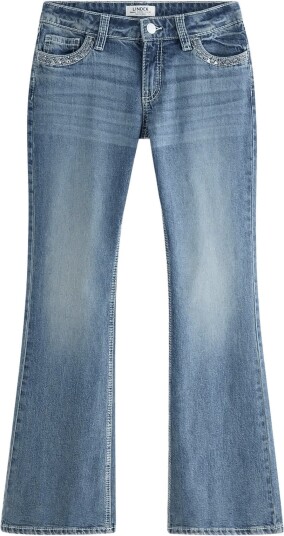 Lindex Bootcut Jeans With Low Waist Blue 140