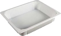 Bakke 1/2 Gn P2325 65T 1 Rum 4200Ml L325xb265xh65mm Kraftig Pp Hvid,92 Stk/Krt