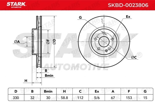 STARK SKBD 0023806 Bremseskive
