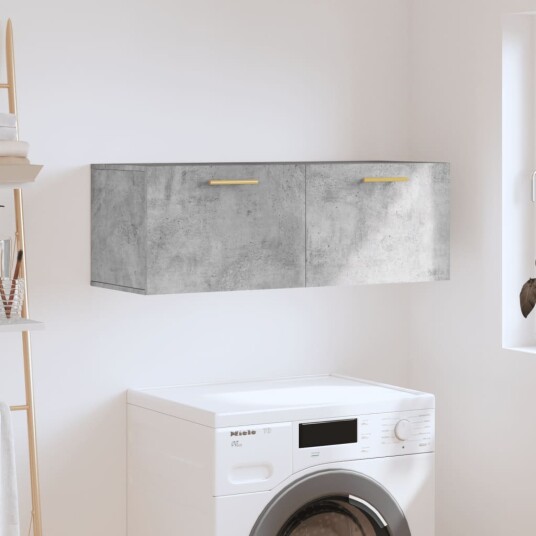  Veggskap betonggrå 100x36,5x35 cm konstruert tre 8720845949617